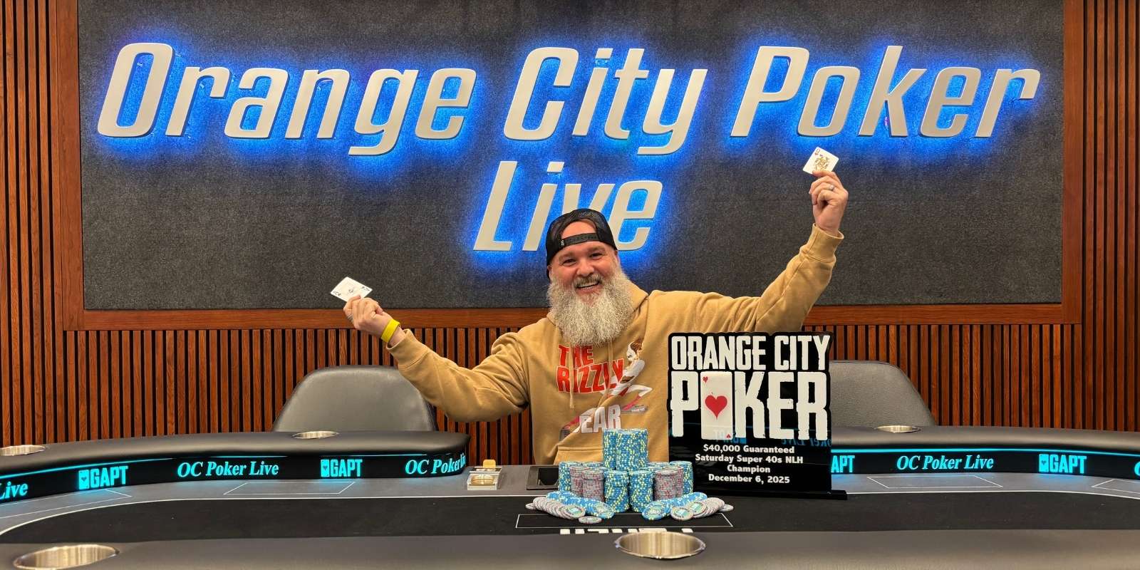 Stuart Phillips Wins Saturday Super 40’s After Four-Way Chop at Orange City Poker