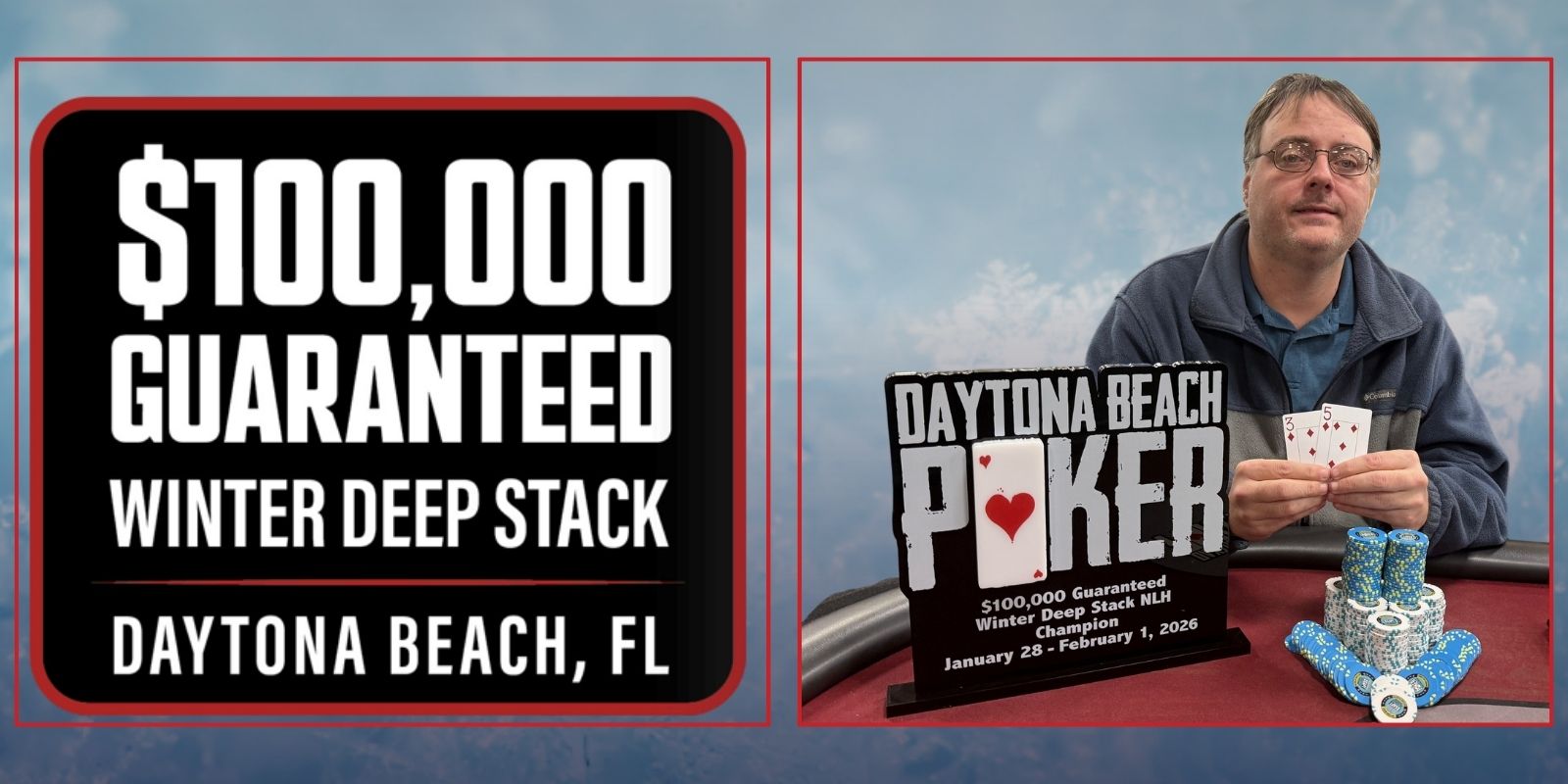 Poker tournament promotional image.