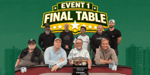 Final table of a poker event