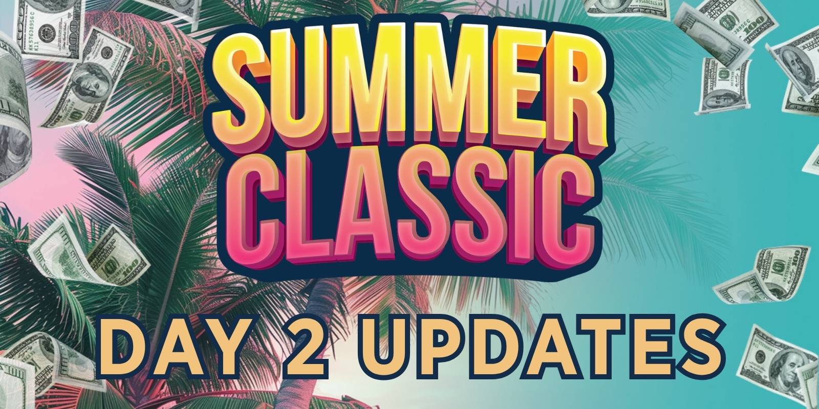 Colorful summer event announcement graphic